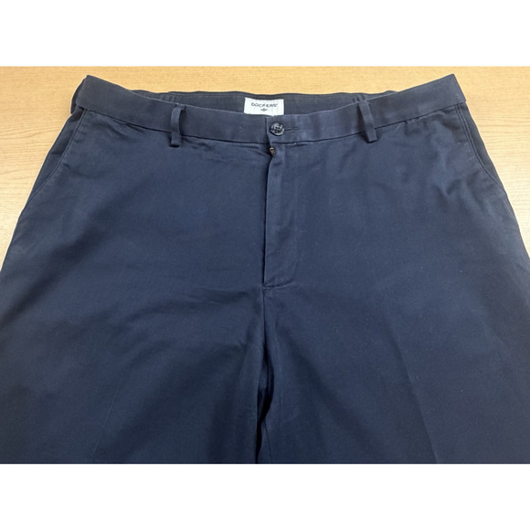 Dockers Dress Pants Men's 38x32 Navy Blue Relaxed Fit Stretch Logo Casual/Office - Picture 5 of 15